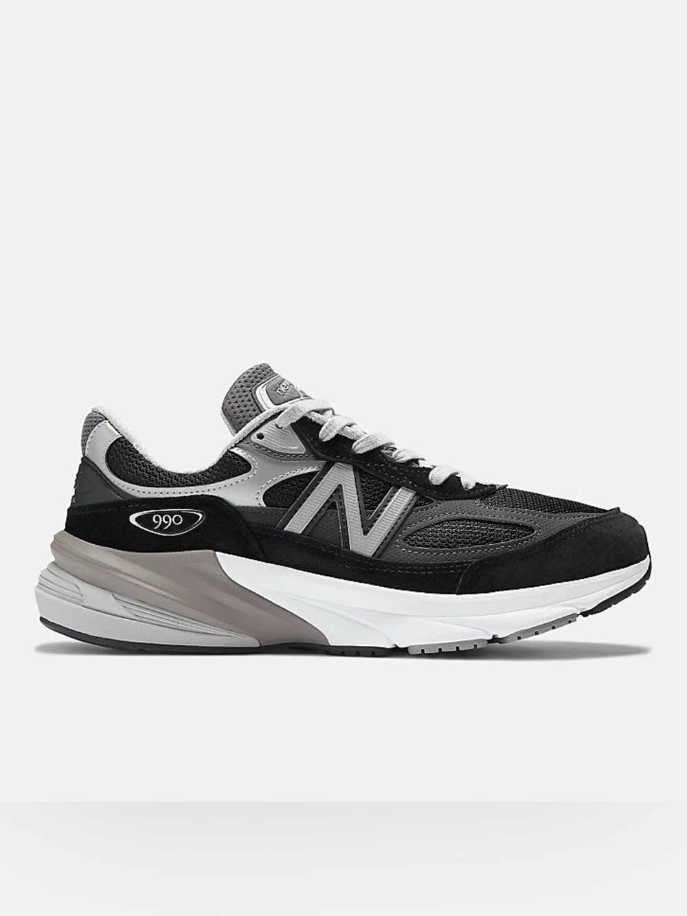 NEW New Balance Made in USA 990v6 Youth Size 5 Black/White Sneakers Running Shoe